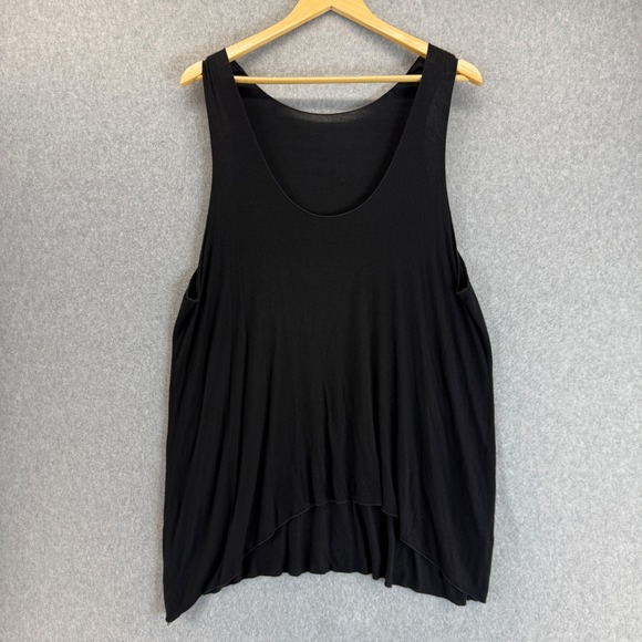 Surrealist Sleeveless Black Tank Top Flowy Hem Casual Everyday Basic Size 2 / M - Picture 1 of 12